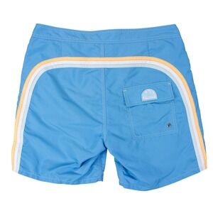 Sundek Mens Blue Rainbow Stripe Board Shorts Swim Trunks Nylon Size 30‎ Retro